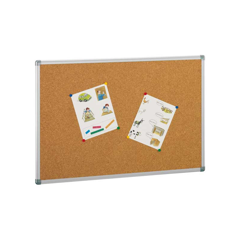 Tablero de Anuncios Faibo de Corcho con Marco de Aluminio 100x200cm