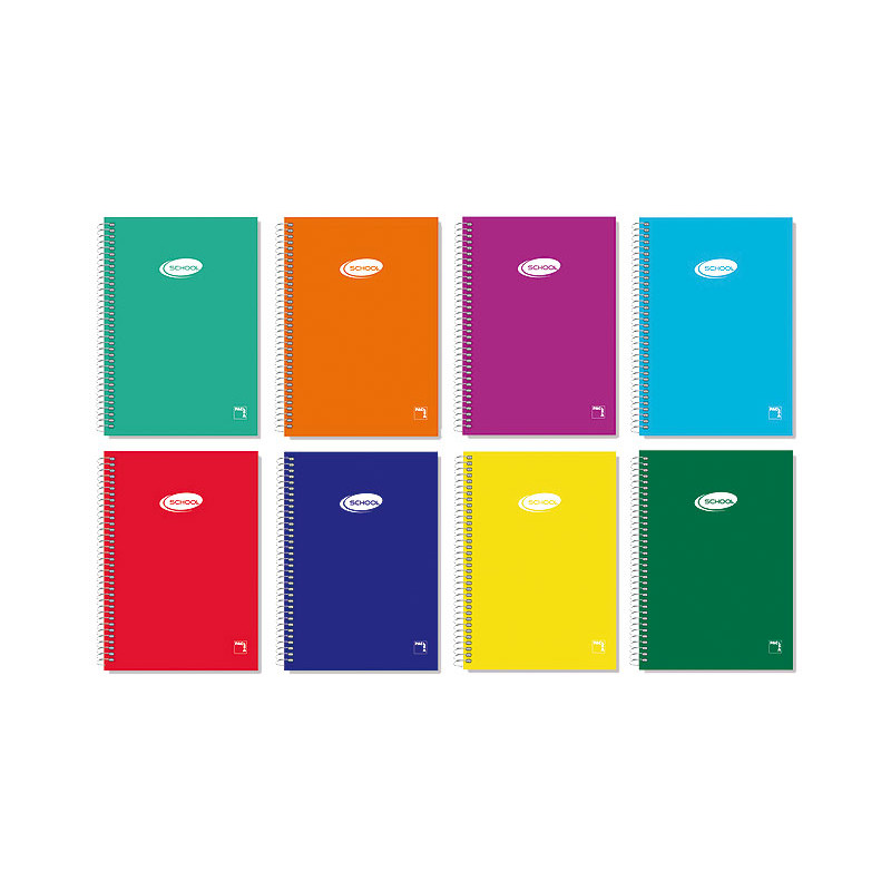 Cuaderno Espiral Cuarto Pacsa 60 g Cuadro 4mm 80 hojas Tapa Cartoncillo