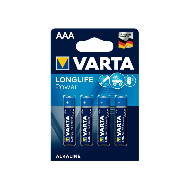 Pila Alcalina Varta Longlife Power AAA LR03 1.5V