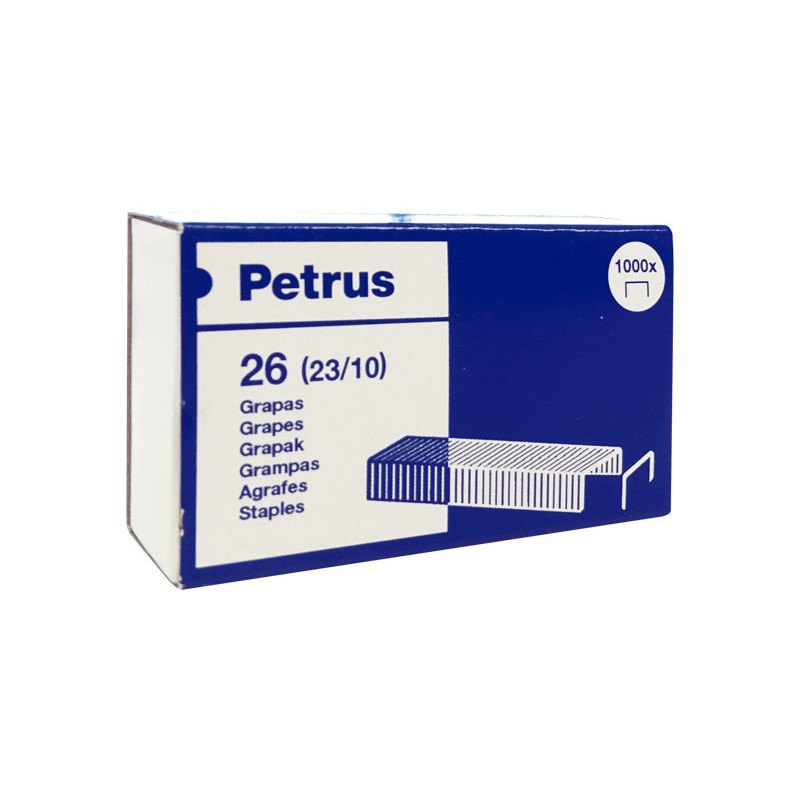 Grapas Cobreadas Petrus 23/10 (Caja de 1000)